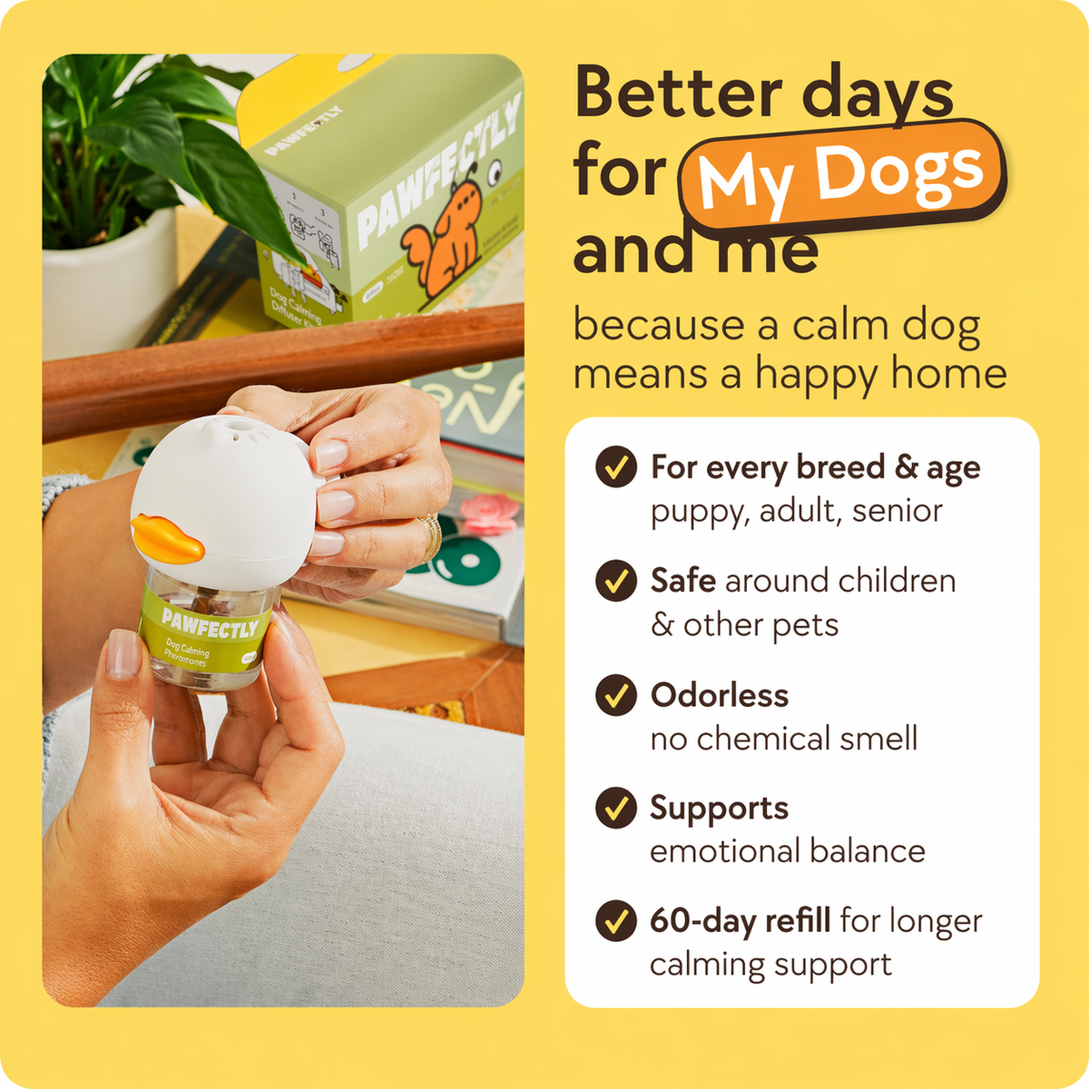 Pawfectly Care Calming Diffuser Kit for Dogs